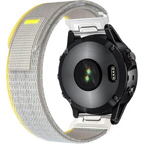 Sports-Band for Garmin Fenix 7X/Fenix 6X pro/Fenix 6X Sapphire/Fenix 5X /Fenix 5X plus/Fenix 3, 26mm Adjustable Nylon Loop Bands for Garmin Enduro/Tactix Delta/Descent Mk1 Mk2 Mk2i, Men Women, Breathable, Durable
