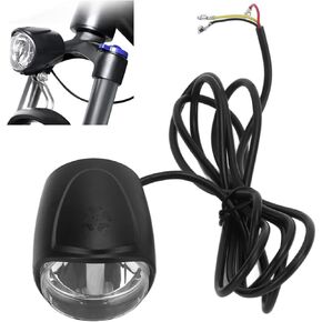 Alomejor Electric Headlight 2 in 1 24V‑80V LED Front Light with Horn for Electric Electric Scooter