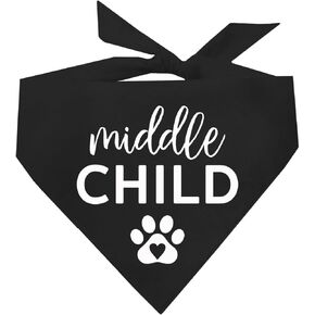 Middle Child Heart Paw Dog Bandana (Red, OS 220)