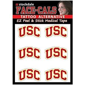 Wincraft NCAA USC Trojans Face Tattoos, Team Colors, One Size