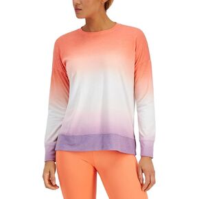 Ideology Womens Dip-Dye Comfy Sweatshirt Orange XXL