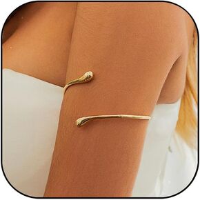 Minimalist Arm Cuff for Women Girls Gold Arm Cuff Upper Arm Bracelets Arm Cuff Dainty Bangle Armband Round Bracelet Jewelry for Women Girls