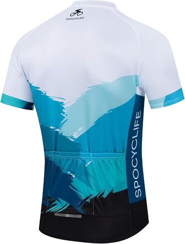 Men's Cycling Jersey Short Sleeve Bike Road Riding Biking Shirts Mountain Bike Jersey Mens 3 Elastic Back Pockets in Saudi Arabia