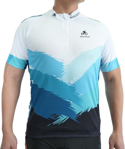 Men's Cycling Jersey Short Sleeve Bike Road Riding Biking Shirts Mountain Bike Jersey Mens 3 Elastic Back Pockets in Saudi Arabia
