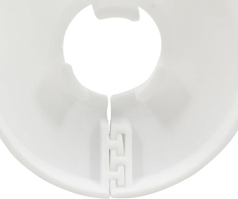 16mm PP Plastic Pipe Cover Decoration, Water Pipe Drain Line Escutcheon Collar Pipe Cover Fit for 0.63 Inches Outer Diameter Pipe, Pack of 12 (White) in Kuwait