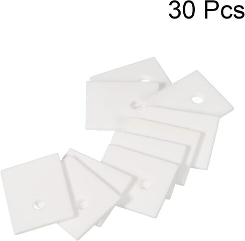 PATIKIL Alumina Ceramic Sheet Cooling Pad Insulating Sheet 10pcs 3.5mm Hole High Hardness for MOS Transistor 25x20x2mm(1x0.8x0.08") in Saudi Arabia