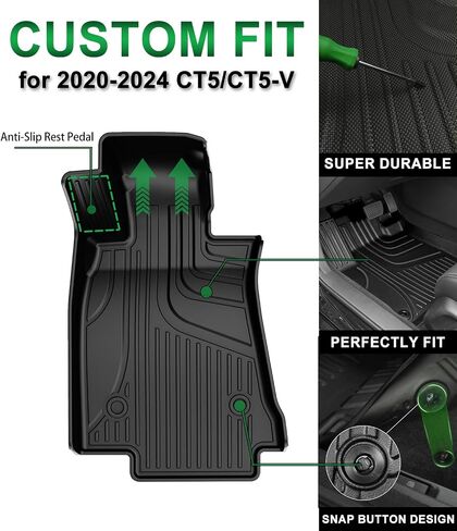 Original Floor Mats for Cadillac XT5 2016-2024 / Chevy Blazer 2019-2024 (Not Fit Blazer EV Model) - Custom Fit TPE Floor Liners - All Weather Floor Mats for Chevrolet Blazer/Cadillac XT5 in Saudi Arabia