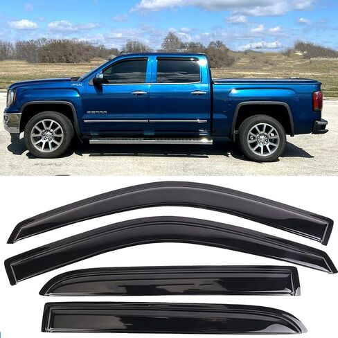 Side Window Visors Vent Deflectors for Chevrolet Tahoe GMC Yukon Cadillac Escalade 2015-2020 Rain Guards Sun Shade Vent Guard Visor in-Channel 194531 in Saudi Arabia
