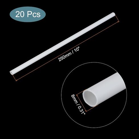 MECCANIXITY 15pcs 10" Plastic Model Tube ABS Round Tube 0.12" OD White Easy Processing for Architectural Model Making DIY in Saudi Arabia