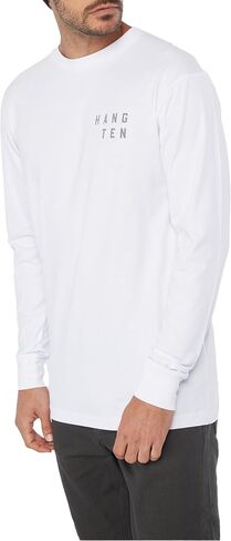 Hang Ten Mens Logo Graphic Long Sleeve Shirt - Casual Shirts for Men - Vintage Inspired Long Sleeve Tee in Saudi Arabia