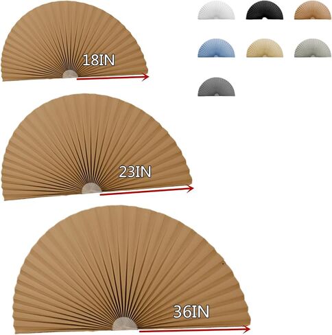 2PCS Half Moon Round Window Cover Half Circle Window Shades Cordless Non-Woven Self Adhesive Shades Temporarily Window Blinds Cover Easy to Cut Install (White, 12IN(30CM)) in Saudi Arabia