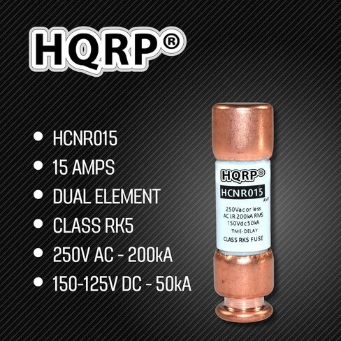 HQRP 2-Pack HCNR020 20 Amp 250V Dual Element Time-Delay Fuse, Class RK5 Replacement for Bussmann BP/FRN-R-20, Edison ECNR20, Littelfuse FLNR020.T FLN-R-20 FLNR-20 in Saudi Arabia