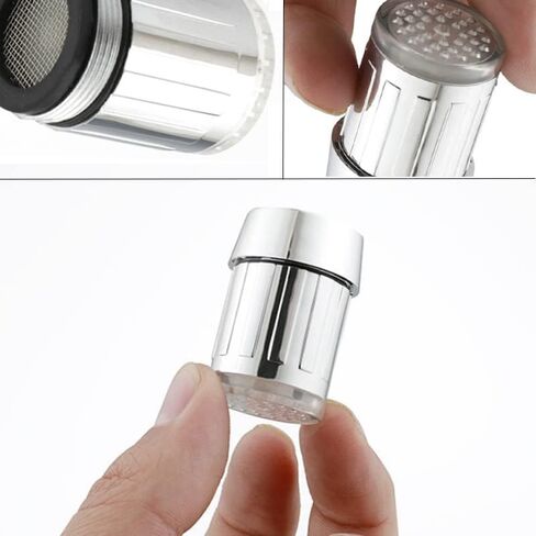 3 قطع 3-لون درجة الحرارة الحساسة التدرج LED صنبور المياه ضوء تيار المياه اللون تغيير صنبور الحنفية بالوعة صنبور للمطبخ والحمام in Kuwait