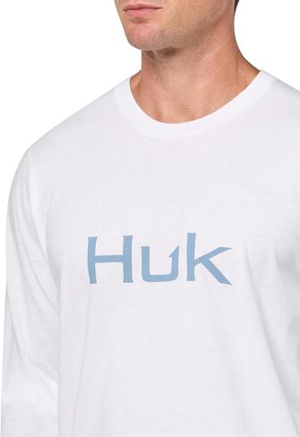 HUK Men's Performance Fishing Logo Tee, Long Sleeve, Quick-Dry in Saudi Arabia