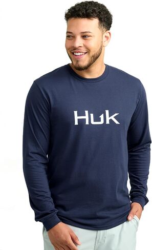 HUK Men's Performance Fishing Logo Tee, Long Sleeve, Quick-Dry in Saudi Arabia