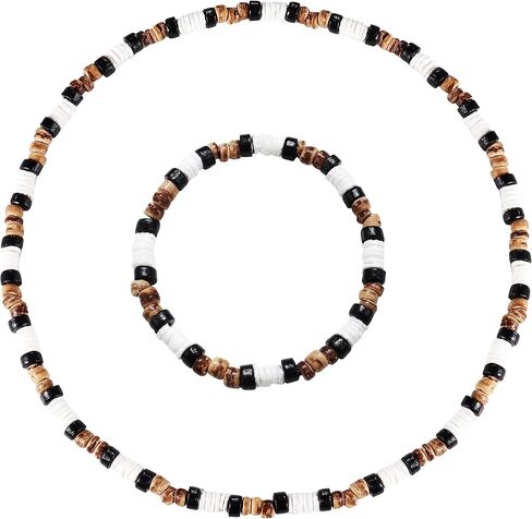 LOYALLOOK رقائق البطلينوس بوكا قلادة من الصدف أساور صدف سيرفر قلادة Beachy مطرز الصيف قذائف بوكا المختنق قلادة in Kuwait