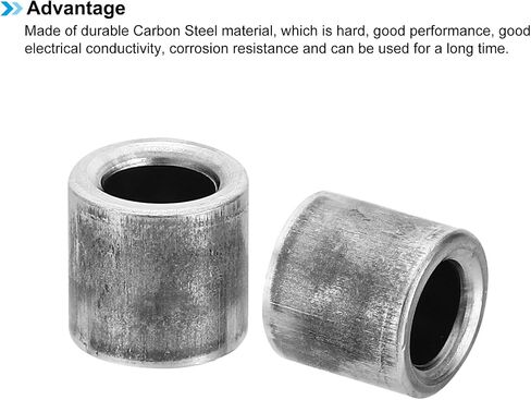 PATIKIL M7 Steel Spacers, 12 Pcs Metal Spacers Steel 7.2mm ID x 10mm OD x 5mm L Carbon Steel Spacer Screw Standoff Round for 2/7in or M7 Screw Bolts in Saudi Arabia