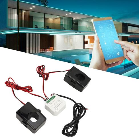 عداد كهرباء ذكي بمشبك أحادي الطور مع 2 200ACT محول تيار لمراقبة الطاقة عبر تطبيق الهاتف المحمول 90؟250VAC in Kuwait