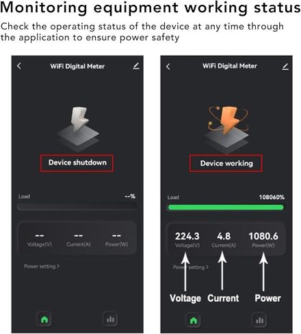 عداد كهرباء ذكي بمشبك أحادي الطور مع 2 200ACT محول تيار لمراقبة الطاقة عبر تطبيق الهاتف المحمول 90؟250VAC in Kuwait