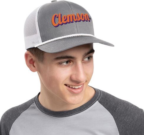 Pacific Headwear Standard NCAA Men's Trucker Snapback Braid Cap, Main in Saudi Arabia