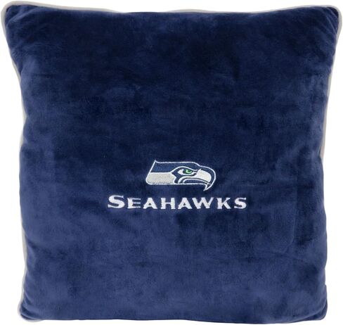 Pets First NFL Throw Pillow - Seattle Seahawks Soft & Cozy Plush Pillow. Smooth Plush & Comfortable Home Sofa Couch Bed Mattress Pillow Licensed by The NFL, Pillow 16 x 16 x 3 Inches in Saudi Arabia