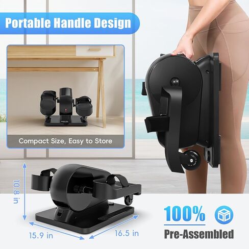 ANCHEER Under Desk Elliptical, Electric Ellipse Leg Exerciser While Sitting for Seniors Adults, Auto/Manual Dual Mode Motorized Foot Pedal Exerciser with Remote Control for Home Office Use in Saudi Arabia