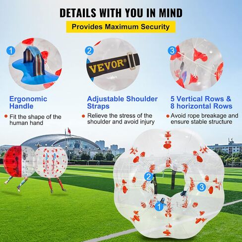 Happybuy Inflatable Bumper Ball 4 FT / 1.2M Diameter, Bubble Soccer, Blow It Up in 5 Min, Inflatable Zorb Ball for Adults or Children in Saudi Arabia
