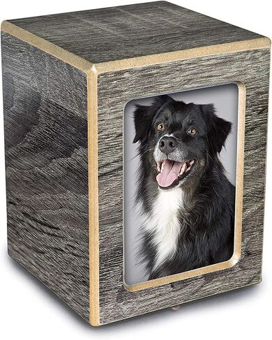Chateau Urns - Society Collection - Photo Frame Urn-Photo Keepsake Cremation Urn - Memorial Box for Ashes - Small (up to 46 lbs) - Cherry Finish in Kuwait