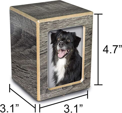 Chateau Urns - Society Collection - Photo Frame Urn-Photo Keepsake Cremation Urn - Memorial Box for Ashes - Small (up to 46 lbs) - Cherry Finish in Kuwait