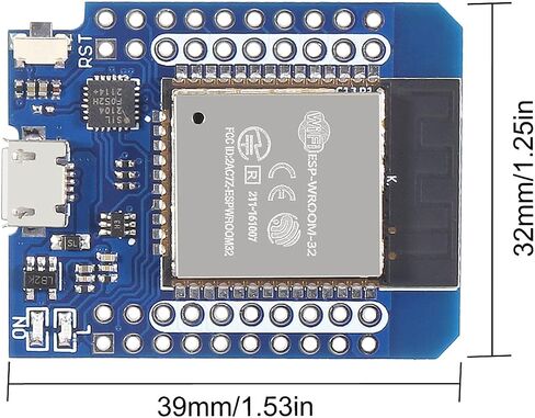 AITRIP 3 قطع من النوع C D1 Mini ESP32 ESP-WROOM-32 CP2104 WLAN WiFi + بلوتوث لوحة تطوير إنترنت الأشياء IoT لـ Arduino NodeMCU in Saudi Arabia