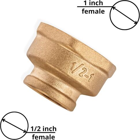 تخفيض اقتران مواسير النحاس اقتران 1/2 "أنثى × 1" أنثى نحاس ملولب 0,5 بوصة × 1 بوصة تركيب أنابيب نحاسية أنثى اقتران نحاسي in Saudi Arabia