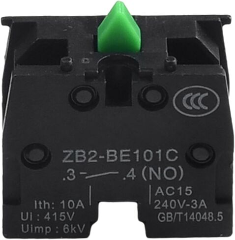 5 قطع مفتاح زر الضغط ZB2-BE102C(NC)، كتلة الاتصال ZB2-BE101C(NO) مفتاح عصا التحكم بزر ضغط مفتوح عادي، 10 أمبير 415 فولت (ZB2-BE101C) in Saudi Arabia