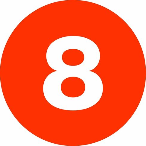 Tape Logic Number Circle Label, Legend "2", 2" Diameter, Black, Roll of 500 (DL6770) in Kuwait