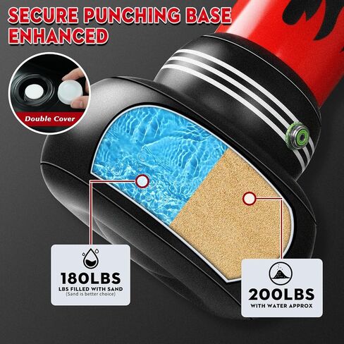 Upgrated Standing Punching Bag for Adults with Automatic Built-in Air Pump, 71'' Heavy Bag Boxing Equipment with 12OZ Gloves Kicking Bag for Training MMA Muay Thai Fitness Kickboxing Home Gym in Saudi Arabia