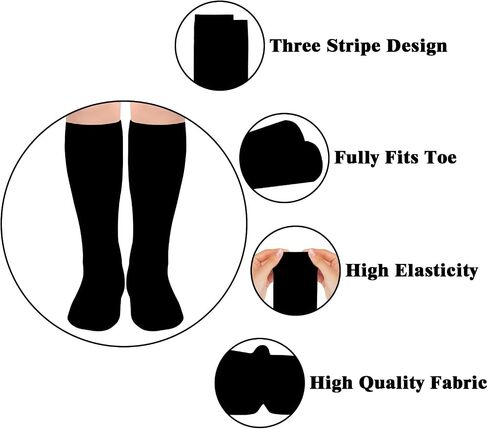 Kids Soccer Socks Cotton Toddler Soccer Socks Stripe Youth Soccer Socks Athletic Boys Girls Knee High Tube Socks in Saudi Arabia