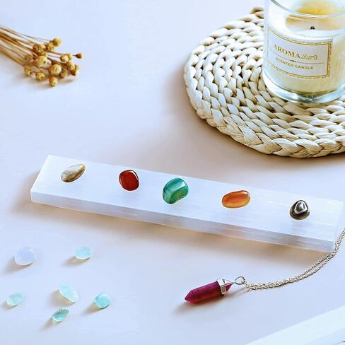 مسطرة لوحة كريستال سيلينيت، محطة شحن للبلورات والأحجار، الأفضل للشفاء والتأمل in Kuwait