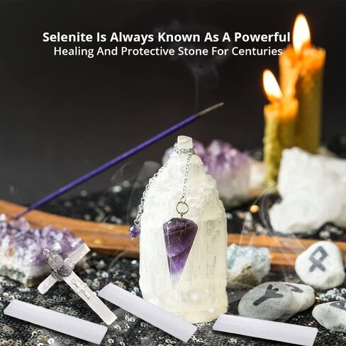 مسطرة لوحة كريستال سيلينيت، محطة شحن للبلورات والأحجار، الأفضل للشفاء والتأمل in Kuwait