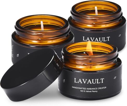 Brown Jar Candles | Set of 3 - Royal Oak Scented - Relaxing Wax Candle - Candle Sets - Aromatherapy Candles - Long-Lasting Scent - Made with Sustainable Materials - Gift Candles for Women in Saudi Arabia