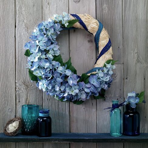 إكليل فلوراكرافت من القش، 60.96 سم، طبيعي in Kuwait