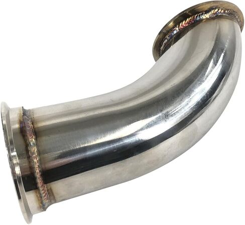 2.5 "ID V-Band Turbo الفولاذ المقاوم للصدأ 90 درجة محول كوع العادم شفة الأنابيب in Kuwait