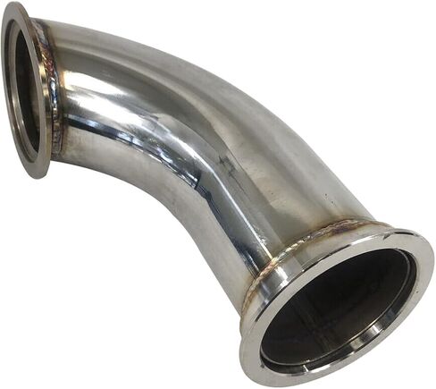 2.5 "ID V-Band Turbo الفولاذ المقاوم للصدأ 90 درجة محول كوع العادم شفة الأنابيب in Kuwait