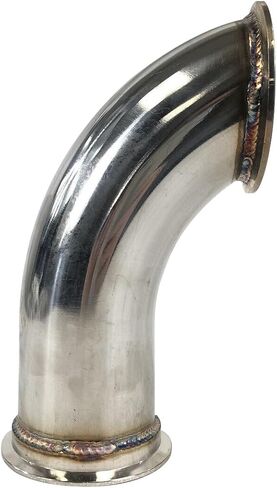 2.5 "ID V-Band Turbo الفولاذ المقاوم للصدأ 90 درجة محول كوع العادم شفة الأنابيب in Kuwait
