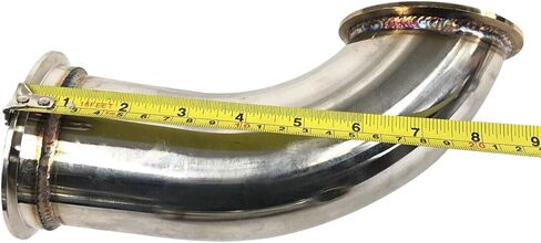 2.5 "ID V-Band Turbo الفولاذ المقاوم للصدأ 90 درجة محول كوع العادم شفة الأنابيب in Kuwait