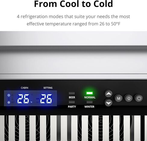 15 Inch 100 Cans Outdoor Beverage Refrigerator, 3.5 cu. ft. Built-in Beverage Cooler with Easy-Swap Reversible Door, 26°F Outdoor Beverage Fridge, SUS304, Lockable, ETL & NSF7 Certified in Saudi Arabia