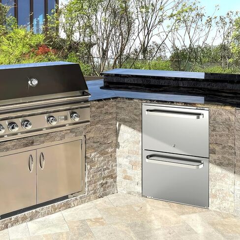 15 Inch 100 Cans Outdoor Beverage Refrigerator, 3.5 cu. ft. Built-in Beverage Cooler with Easy-Swap Reversible Door, 26°F Outdoor Beverage Fridge, SUS304, Lockable, ETL & NSF7 Certified in Saudi Arabia