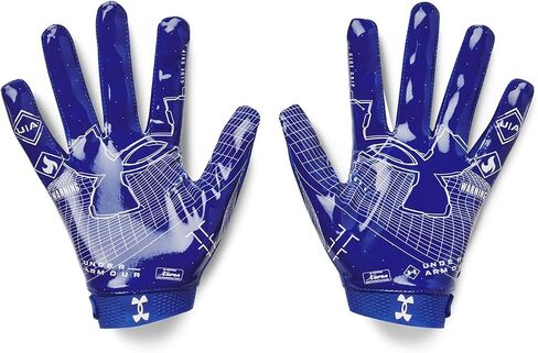 Under Armour Mens UA Blur Football Gloves - Super-Sticky Silicone Grip LG in Saudi Arabia