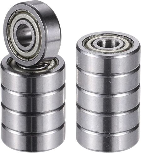 ACROPIX 604ZZ 4x12x4mm درع معدني مزدوج صف واحد محامل كروية ذات أخدود عميق لون فضي - حزمة من 10 in Saudi Arabia