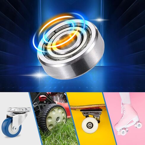 ACROPIX 604ZZ 4x12x4mm درع معدني مزدوج صف واحد محامل كروية ذات أخدود عميق لون فضي - حزمة من 10 in Saudi Arabia