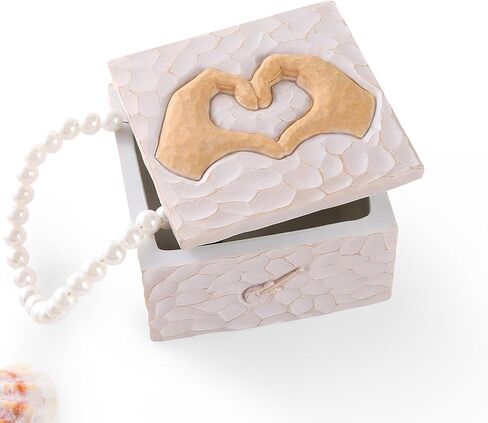 Small Jewelry Box, Heart Hands - Perfect Keepsake Box for Birthday Gifts for Women, Music Teacher Appreciation Gifts, Unique Soul Sister Gifts for Women, Friend Gifts Ideas in Saudi Arabia