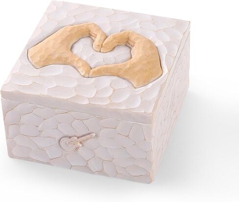 Small Jewelry Box, Heart Hands - Perfect Keepsake Box for Birthday Gifts for Women, Music Teacher Appreciation Gifts, Unique Soul Sister Gifts for Women, Friend Gifts Ideas in Saudi Arabia